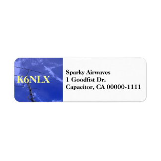 Amateur Radio Callsign Adres Label