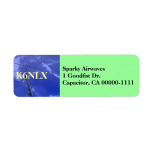 Amateur Radio Callsign Adres Label