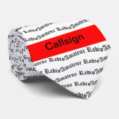 Amateur Radio en Red Call Sign Stropdas (Opgerold)