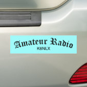 Amateur-radio en -roepnaam bumpersticker (Op auto)