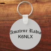 Amateur-radio en -roepnaam sleutelhanger (Voorkant)