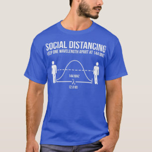 Amateur Radio Ham Funny Social Distance T-shirt