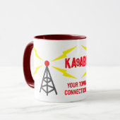 Amateur Radio Ham Operator Antenna en Call Sign. Mok (Voorkant links)