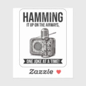 Amateur Radio Ham Operator Microfoon Sticker (Vel)