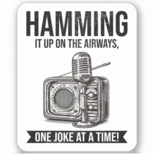 Amateur  Radio Ham Operator Microfoon Sticker