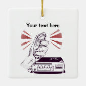 Amateur Radio Keramisch Ornament (Achterkant)