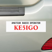 Amateur Radio Operator Bumpersticker (Op auto)