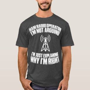 Amateur-radio-operator voor uurradio (1) t-shirt
