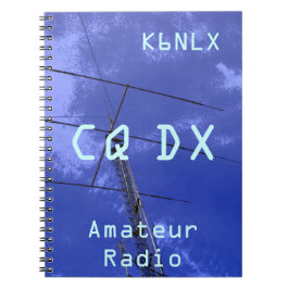 Amateur radioroepnaam CQ DX Notitieboek