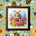 Amateurs d'abeilles mignons insecte<br><div class="desc">Amateurs d'abeilles mignonnes insecte céramique tuile</div>