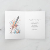 Amateurs de baseball Watercolor Splash Carte d'ann (Intérieur)