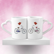 Amateurs de bicyclettes Nichant Coeur Mugs