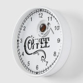 Amateurs de café amusant face arrière horloge (Angle)