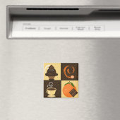 Amateurs de café et de chocolat Aimant frigo (In Situ (Lave-vaisselle))