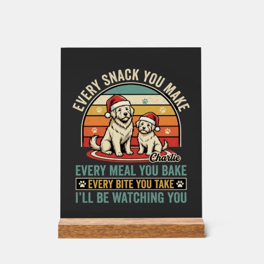 Amateurs de chiens de Noël Snack Regarder (Recto)