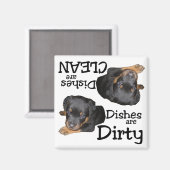 Amateurs de chiot Rottweiler Magnet de lave-vaisse (Recto/Verso)