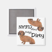 Amateurs de Dachshund Lave-vaisselle Magnet (Recto/Verso)