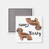 Amateurs de Dachshund Lave-vaisselle Magnet (Recto/Verso)