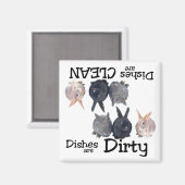 Amateurs de lapin Lave-vaisselle Magnet (Recto/Verso)