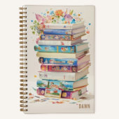 Amateurs de lecture de pile de livres Aquarelle Ar (Recto)