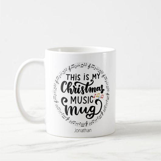 Amateurs de musique de Noël Mug cadeau de Noël (Gauche)