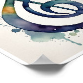 Amateurs de musique de notes musicales Poster Wall (Coin)