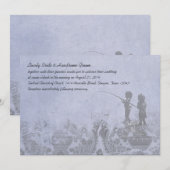 Amateurs de pêche Faire-part de mariage bleu défra (Devant / Derrière)