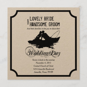 Amateurs de pêche Grande Faire-part de mariage de