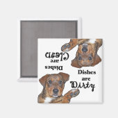 Amateurs de races mixtes Lave-vaisselle Magnet (Recto/Verso)