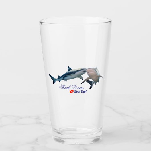 Amateurs de requins mignons Verre de tir (Devant)