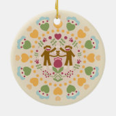 Amateurs de singes de choq dans un ornement de jar (Dos)