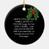 AMATEURS DE VIN personnalisés ORNEMENT de 2015 (Dos)