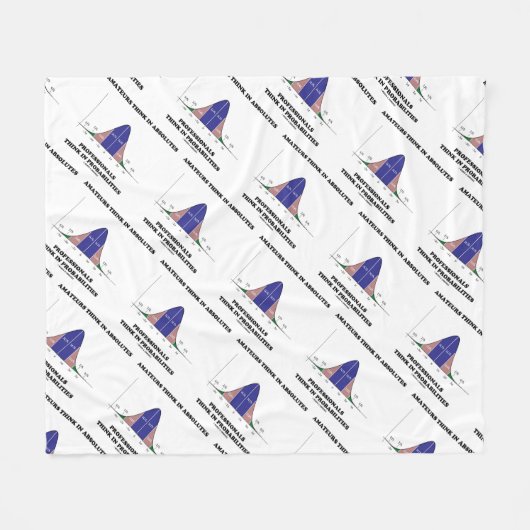 Amateurs Denk Absolute Professionals Denk Stats Fleece Deken (Voorkant (Horizontaal))