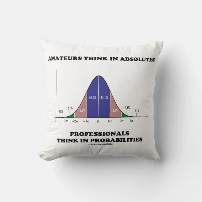 Amateurs Denk Absolute Professionals Denk Stats Kussen (Voorkant)