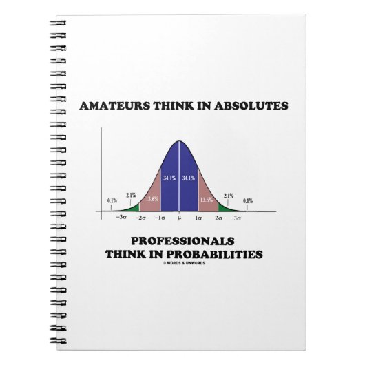 Amateurs Denk Absolute Professionals Denk Stats Notitieboek (Voorkant)