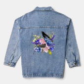 Amateurs d'oiseaux Veste Denim Floral Blackbird (Verso)