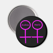 Amateurs lesbiens Magnet personnalisable (Recto/Verso)