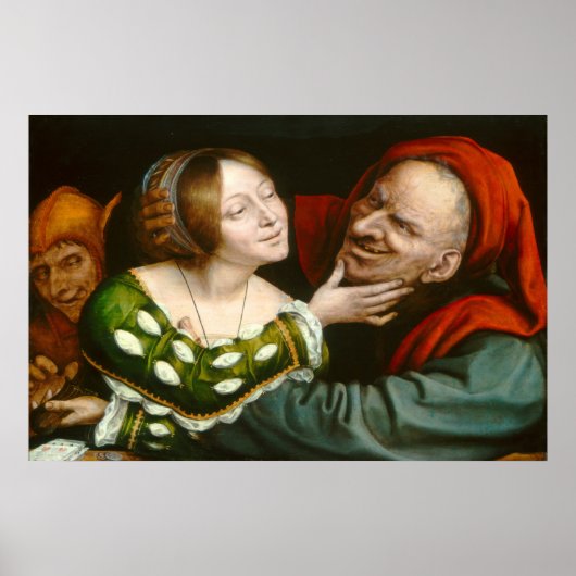 Amateurs Matched Matched, Quentin Massys Poster de (Devant)