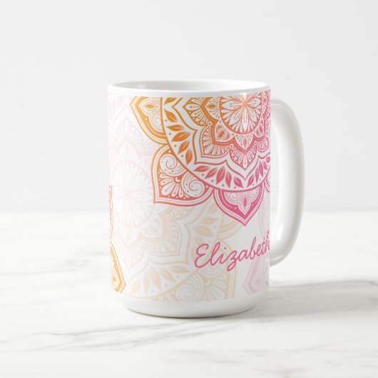 Amaya Mandala 15 oz. Personalized Mug (Devant droit)