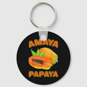 Amaya Papaya Grappig Voor Mannen Vrouwen Sleutelhanger