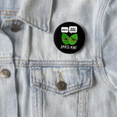 Amaze-mint Funny Mint Leaves Pun Dark BG Ronde Button 5,7 Cm (In situ)