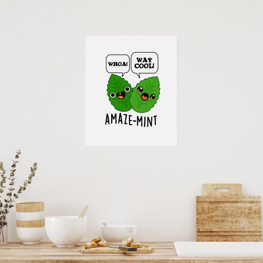 Amaze-mint Funny Mint Leaves Pun Poster (Keuken)