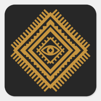 Amazigh Atlas Beschermende Diamant — Berber Stam- Vierkante Sticker