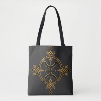 Amazigh Berber Erfgoed Geometrisch Symbool Zwart e Draagtas