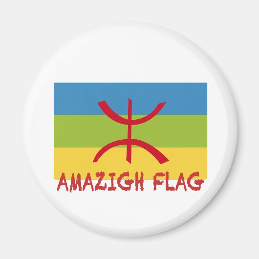 Amazigh flag - berber flag-Drapeau Amazigh Magneet (Voorkant)