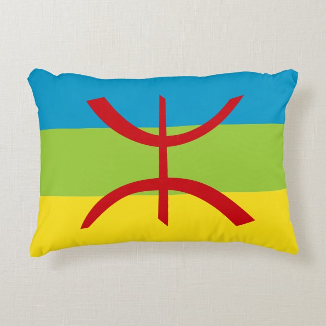 Amazigh Flag Gift Berber Flag Kabyles Accent Kussen (Voorkant)