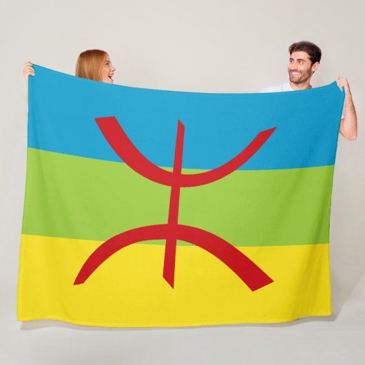 Amazigh Flag Gift Berber Flag Kabyles Fleece Deken (In situ)