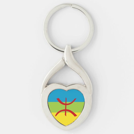 Amazigh Flag Gift Berber Flag Kabyles Sleutelhanger (Voorkant)