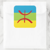 Amazigh Flag Gift Berber Flag Kabyles Vierkante Sticker (Tas)