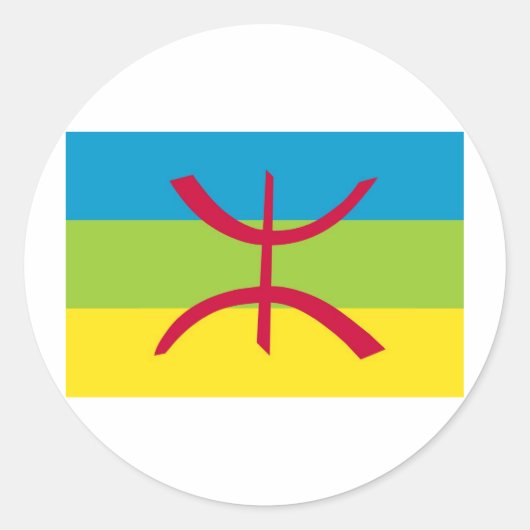 Amazigh Flag Ronde Sticker (Voorkant)